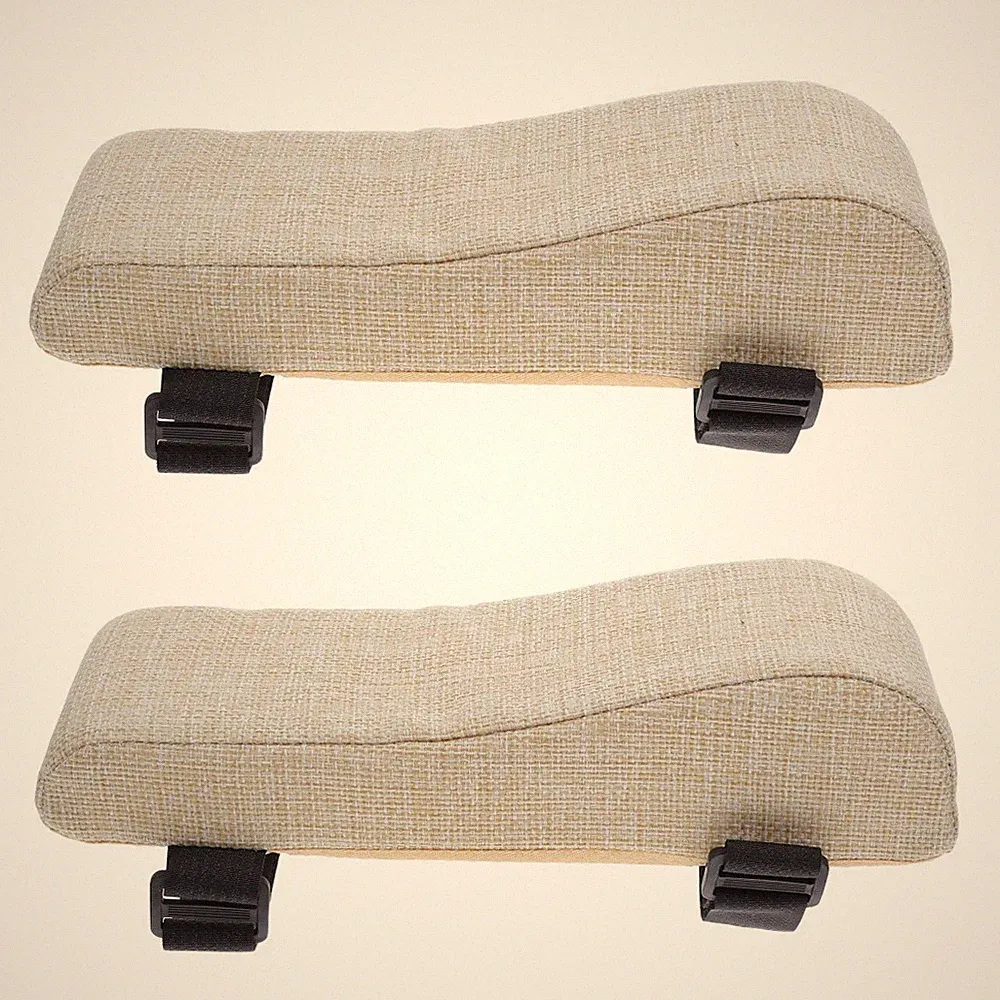 2 Pcs Armlehnenkissen Für Gaming-stuhl Bürostuhl Ergonomisch Beige