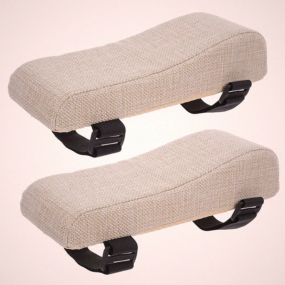 2 Pcs Stretch-Armlehnenbezüge Für Wohnzimmersofas Gaming-stuhl Beige