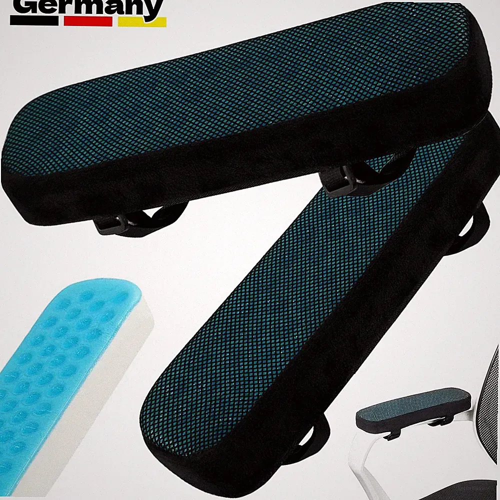 2 Stück Armlehnen Polster Ergonomisch für Bürostuhl Gaming Stuhl Rollstuhl NEU
