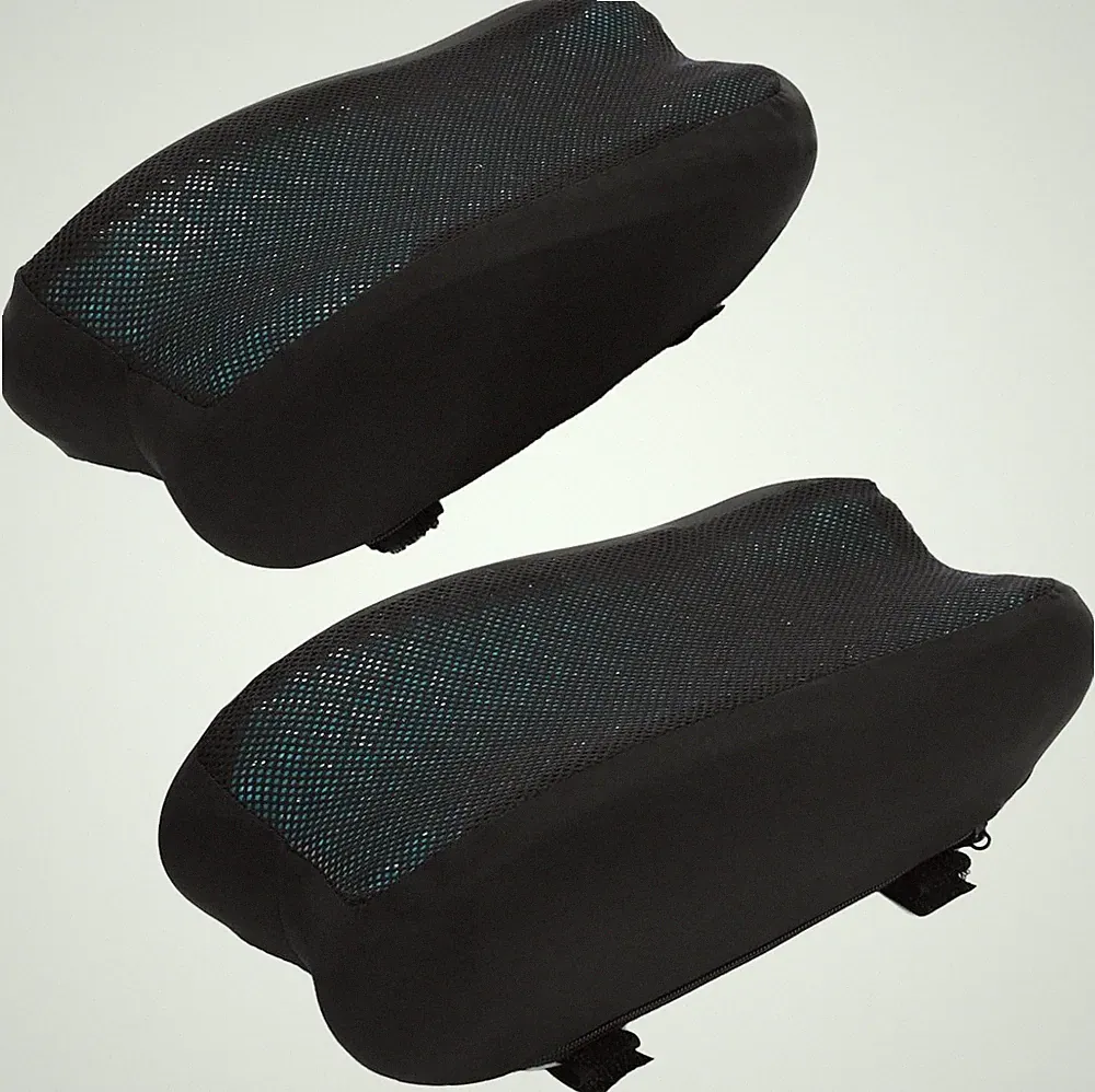 2 Stück Ergonomische Memory Foam Armlehnenpolster für Büro Gaming Stuhl, Kühlgel