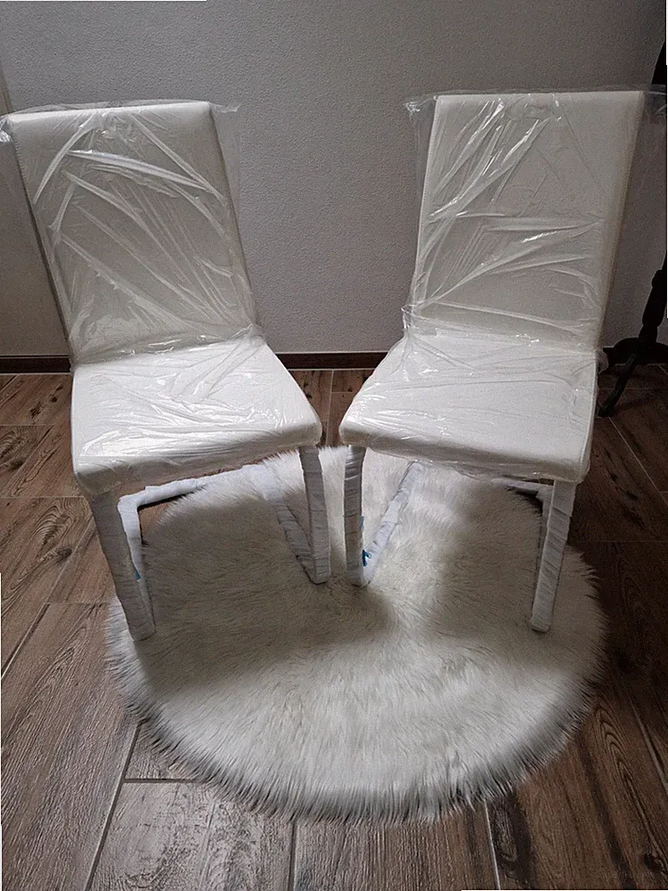 2er Set Esszimmerstühle/Küchenstühle/Schwingstühle Mega Weiß Neu OVP