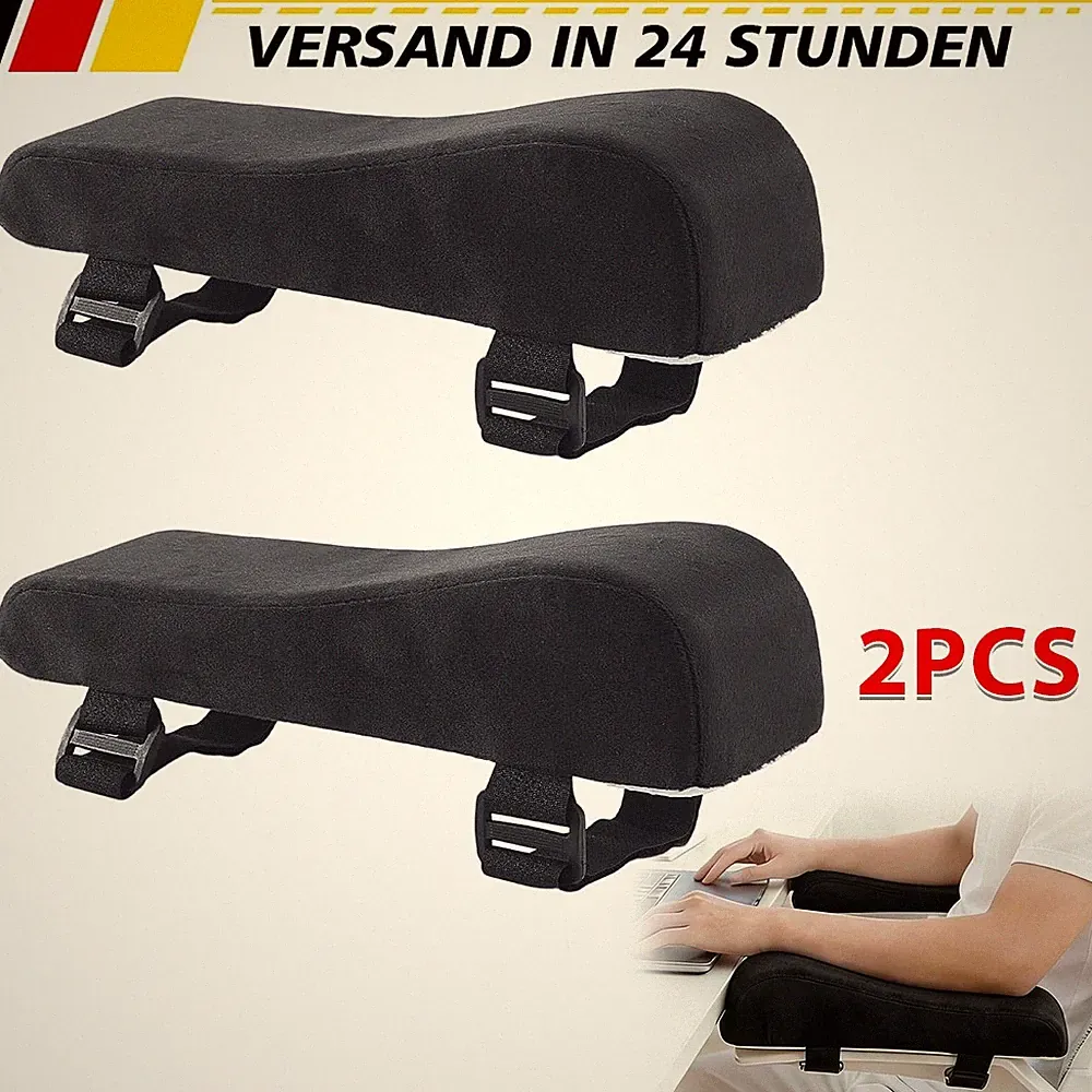2x Armlehnenpolster Schaumstoff Bürostuhl Armlehnen Ellenbogenkissen ergonomisch