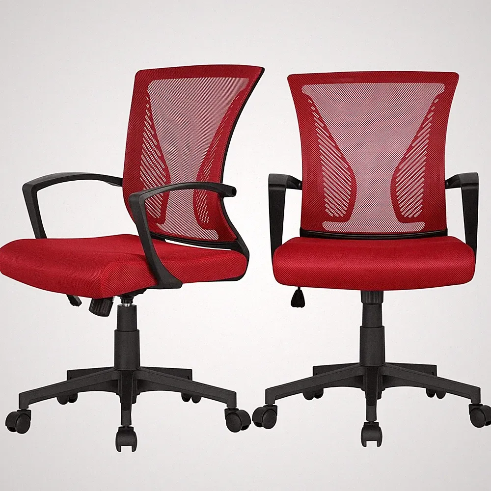2x Bürostuhl Schreibtischstuhl Drehstuhl Computerstuhl Chefsessel Netzbezug Mesh
