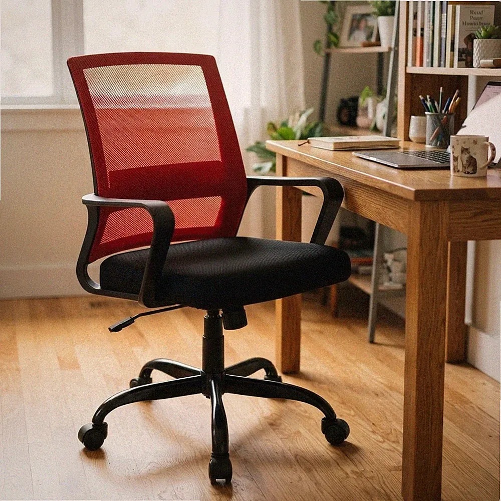 360° drehbarer ergonomischer Netzstuhl mit Lordosenstütze - perfekt für Home Office