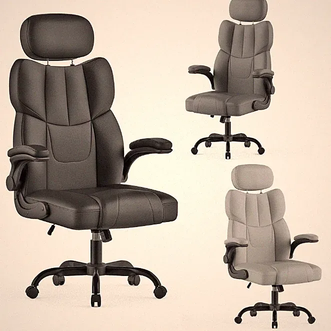 360°Ergonomischer Bürostuhl höhenverstellbar Chefsessel Drehstuhl mit Kopfstütze