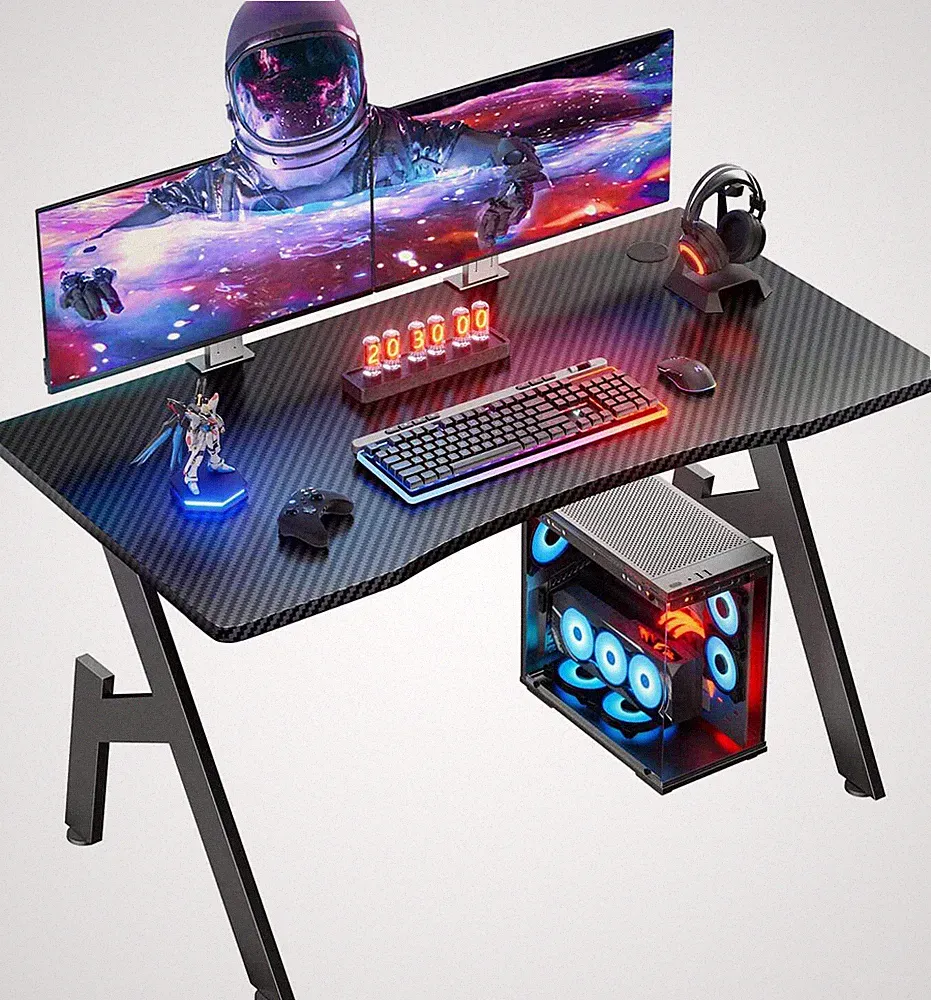 80/100/120/140cm Gaming Schreibtisch, Gaming Tisch, Ergonomischer Gamer Tisch