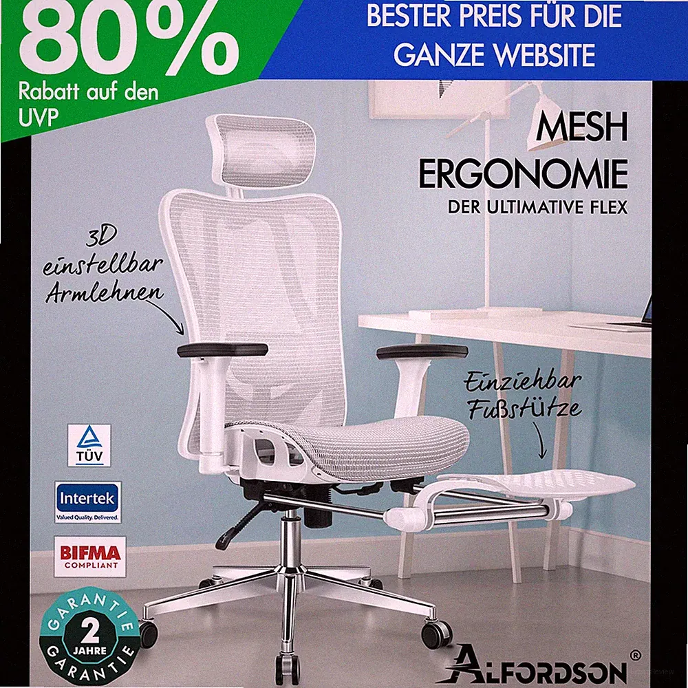 ALFORDSON Bürostuhl Ergonomischer Netzsitz Führungskraft Arbeit Computer Gaming