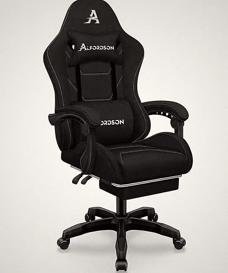 ALFORDSON Bürostuhl Gaming Stuhl Massage Ergonomischer Gamer Schwarz Neu OVP