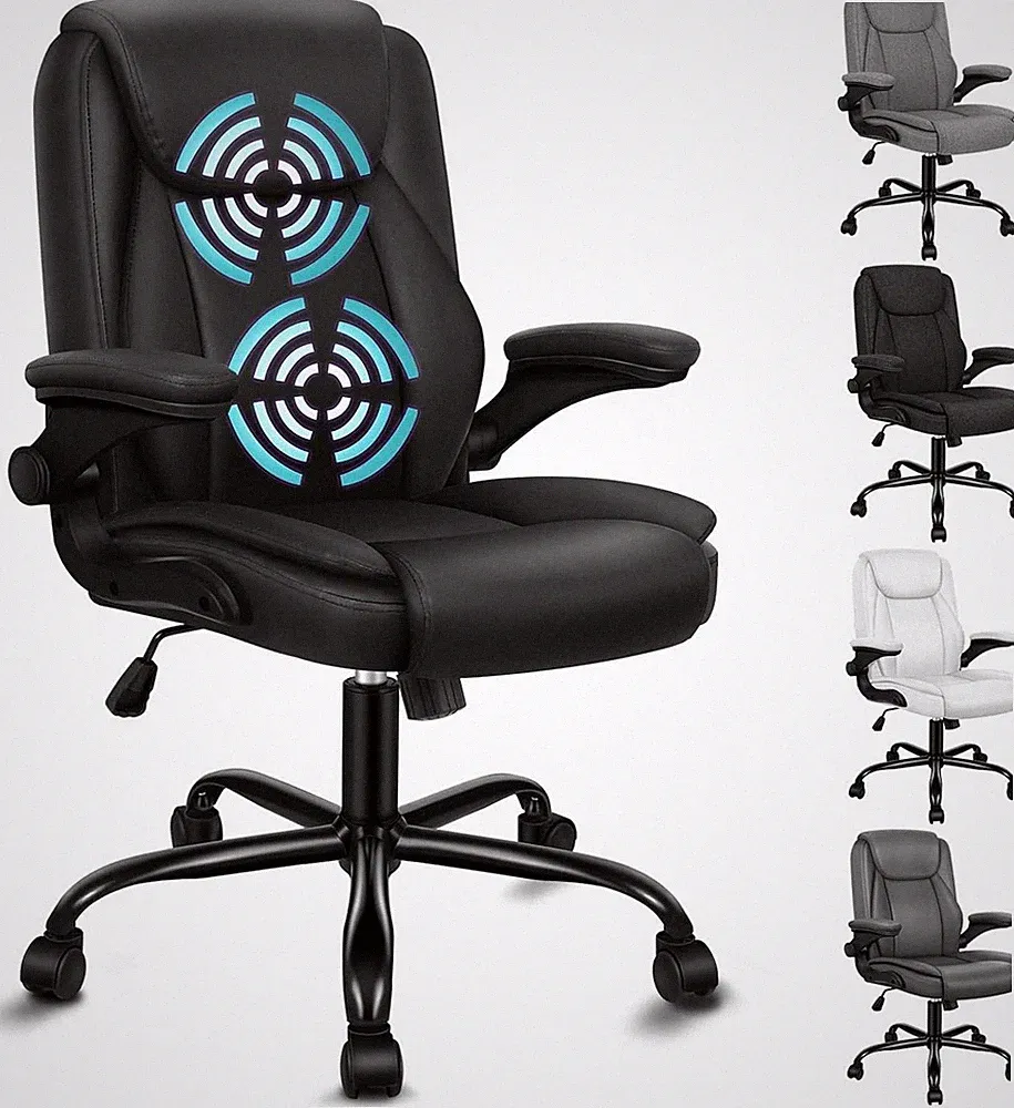 ALFORDSON Ergonomischer Massage Bürostuhl Schwarz 150kg