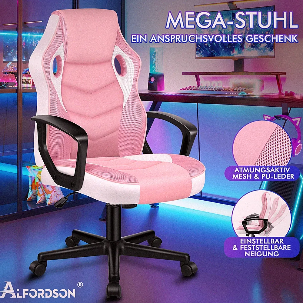 ALFORDSON Gaming Stuhl Racing Büro Ergonomisch Drehbar Exekutive Computer Sitz