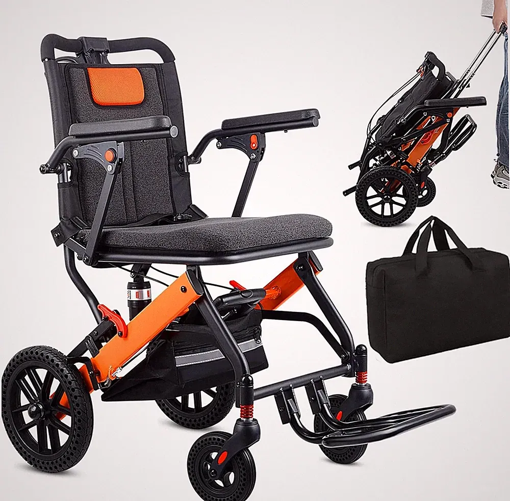 All Terrain Faltbarer Reiserollstuhl für Erwachsene, 12,1 kg, Trolley-Design