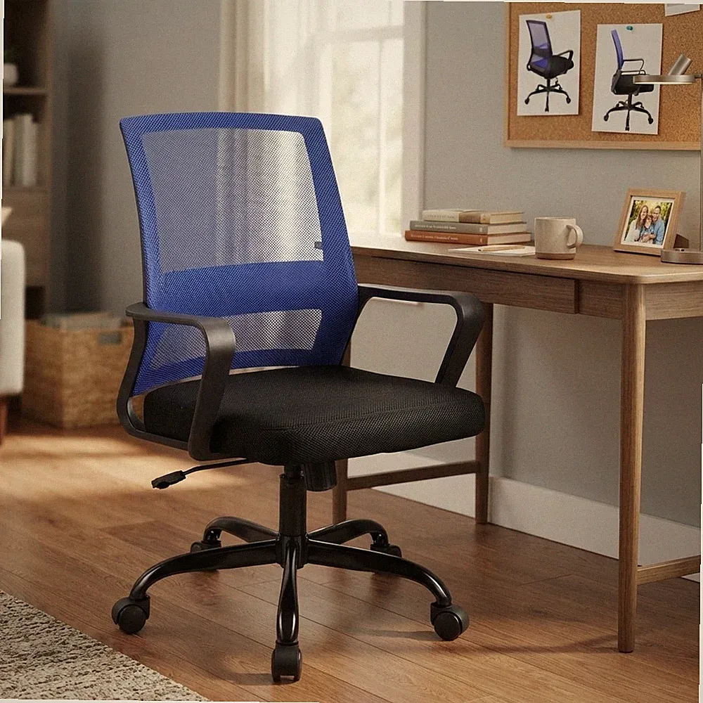 Atmungsaktiver ergonomischer Bürostuhl - höhenverstellbar & 360° drehbar für Komfort
