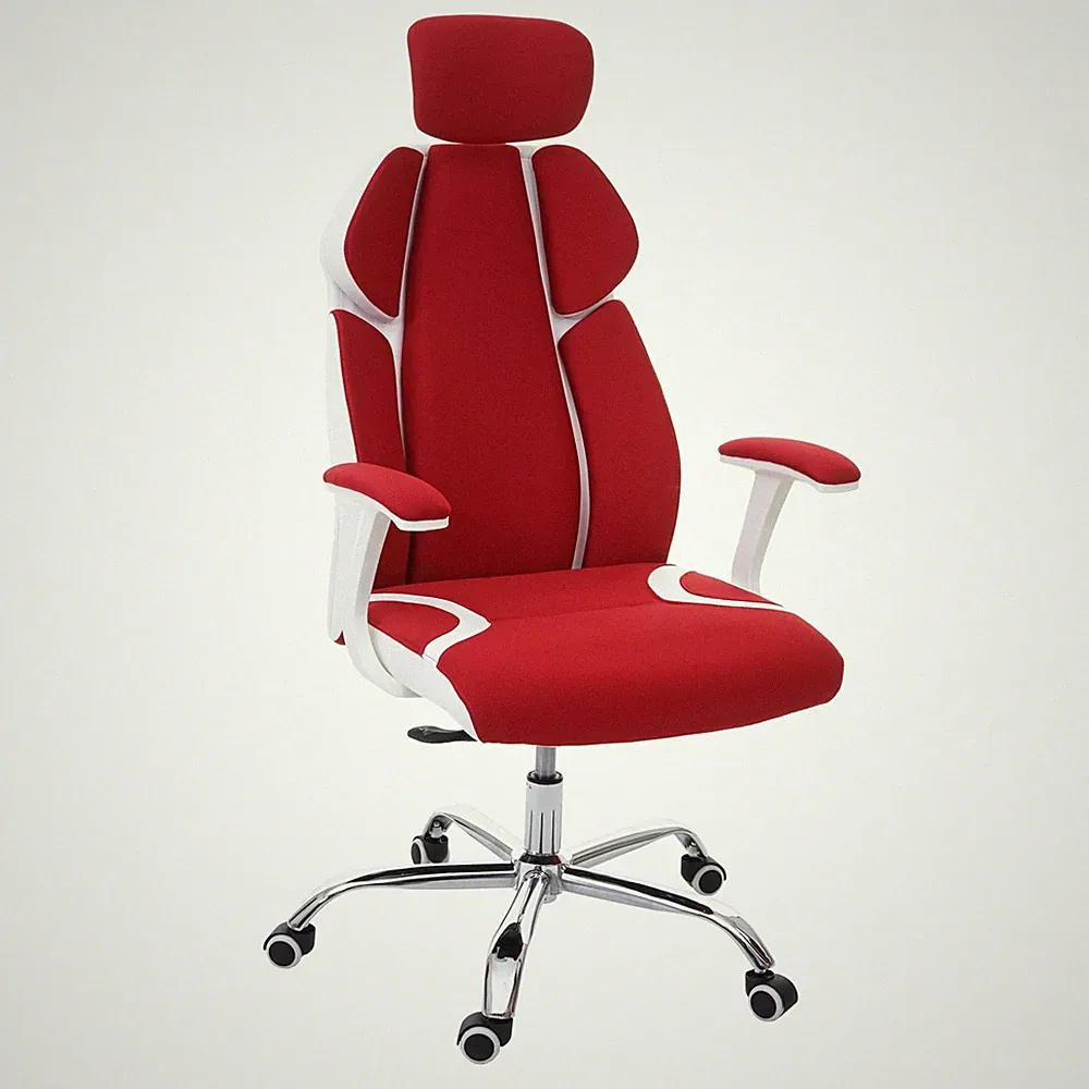 B-Ware Bürostuhl MCW-F12, Schreibtischstuhl, Sliding-Funktion, rot/weiß