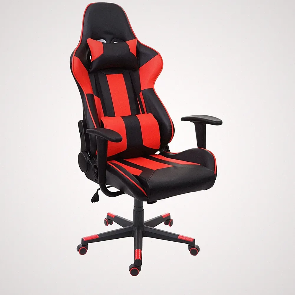 B-Ware Bürostuhl MCW-F84, Schreibtischstuhl Drehstuhl, Kunstleder schwarz/rot