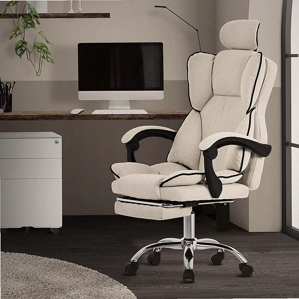 B-Ware Ergonomischer Bürostuhl Chefsessel Drehstuhl mit Kopfstütze