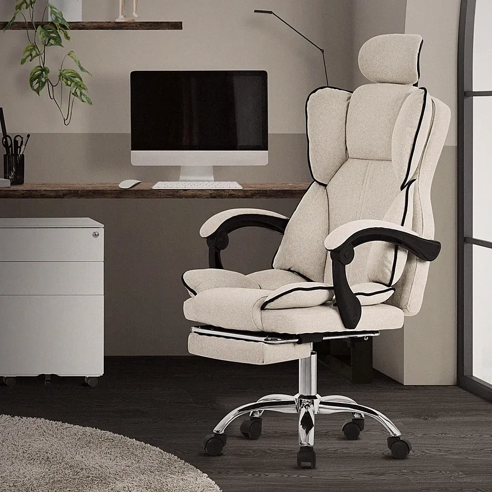 B-Ware Ergonomischer Bürostuhl Chefsessel Drehstuhl mit Kopfstütze
