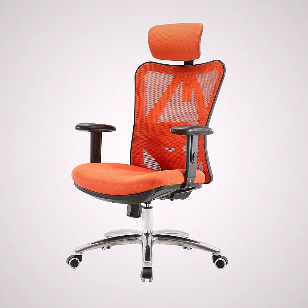 B-Ware SIHOO Bürostuhl, ergonomisch, 150kg belastbar ohne Fußstütze orange