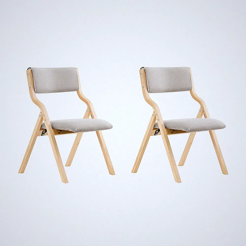 B-waren Set mit 2 Klappstühlen Ergonomische Esszimmerstühle FST40-HGx2-bwaren