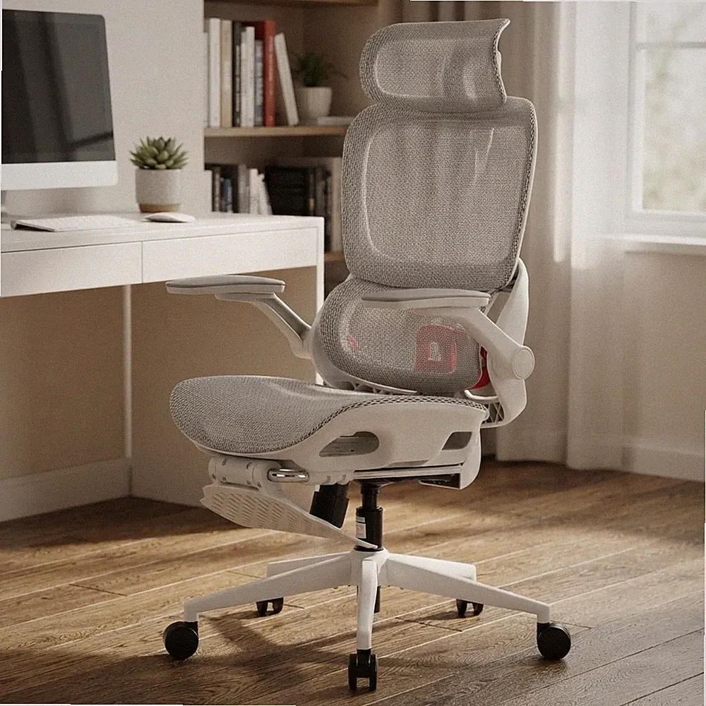 B100 Pro Bürostuhl: Ergonomisches Design mit Fußstütze & 3 Liegepositionen