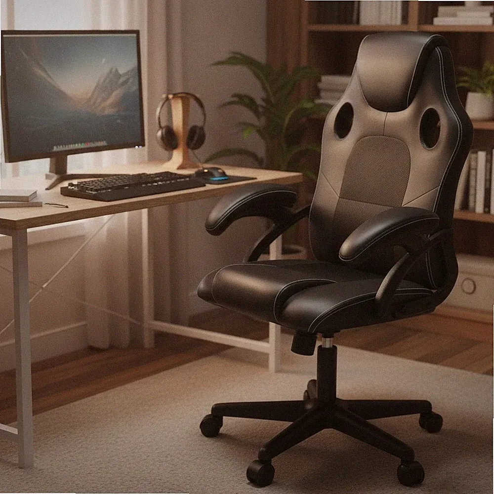Bequemer ergonomischer Stuhl für Büro und Gaming - atmungsaktiv & stützend