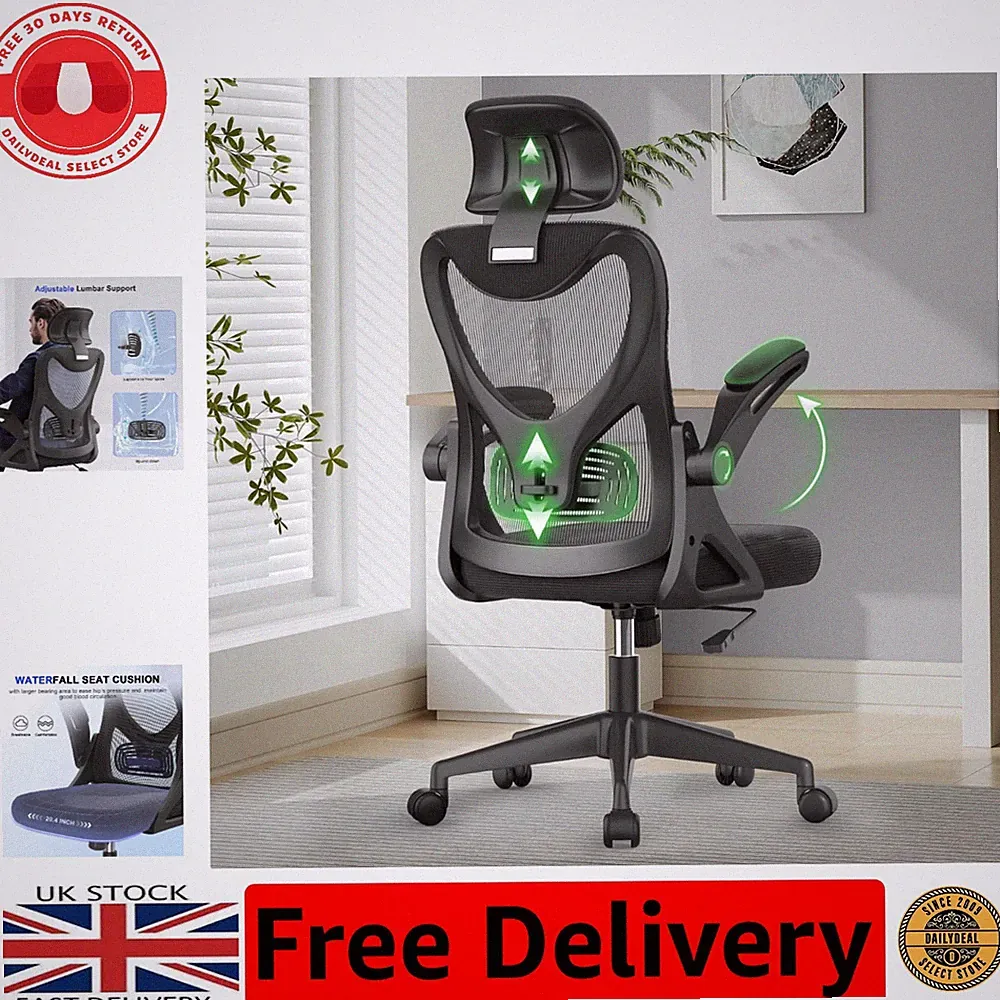 Bequemer Hochlehner Chefsessel mit verstellbarer Kopfstütze - Ideal für Home Office