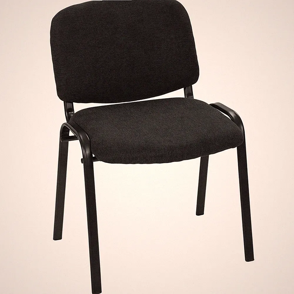 Besprechungsstuhl, stapelbarer ergonomischer Bürostuhl mit gepolsterter Sitzfläche, geschwungene Rückenlehnen