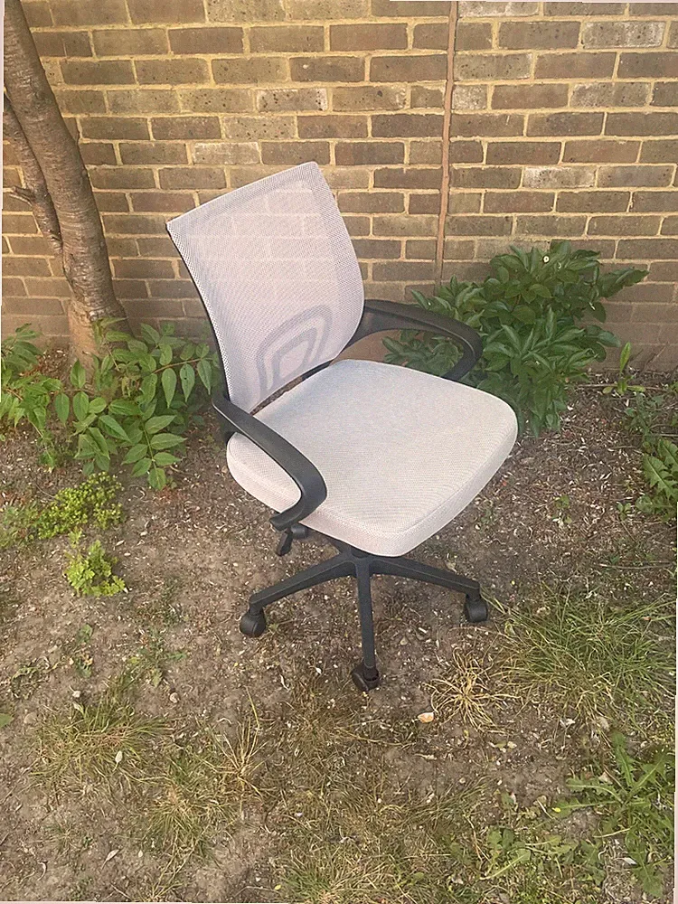 Büro Schreibtisch Arbeitsstuhl Farbe Grau