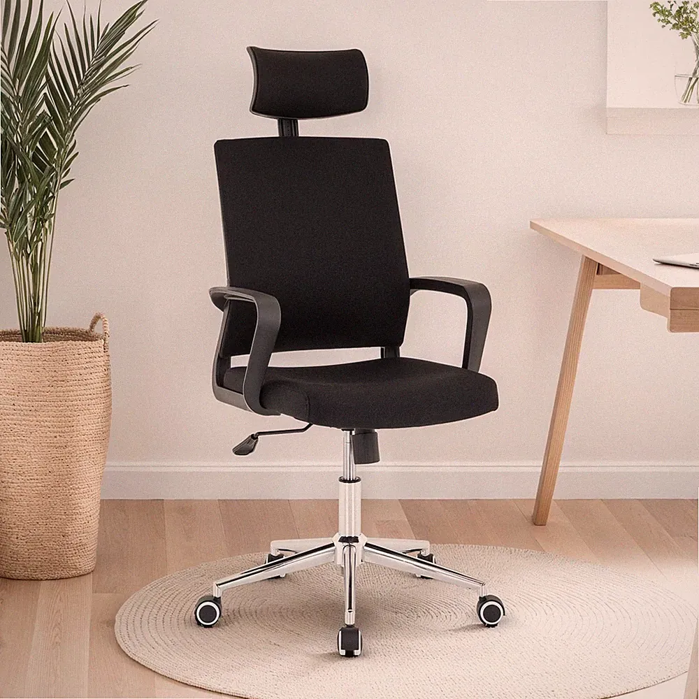 Bürodrehstuhl mit Kopfstütze Armlehnen ergonomischer Stuhl