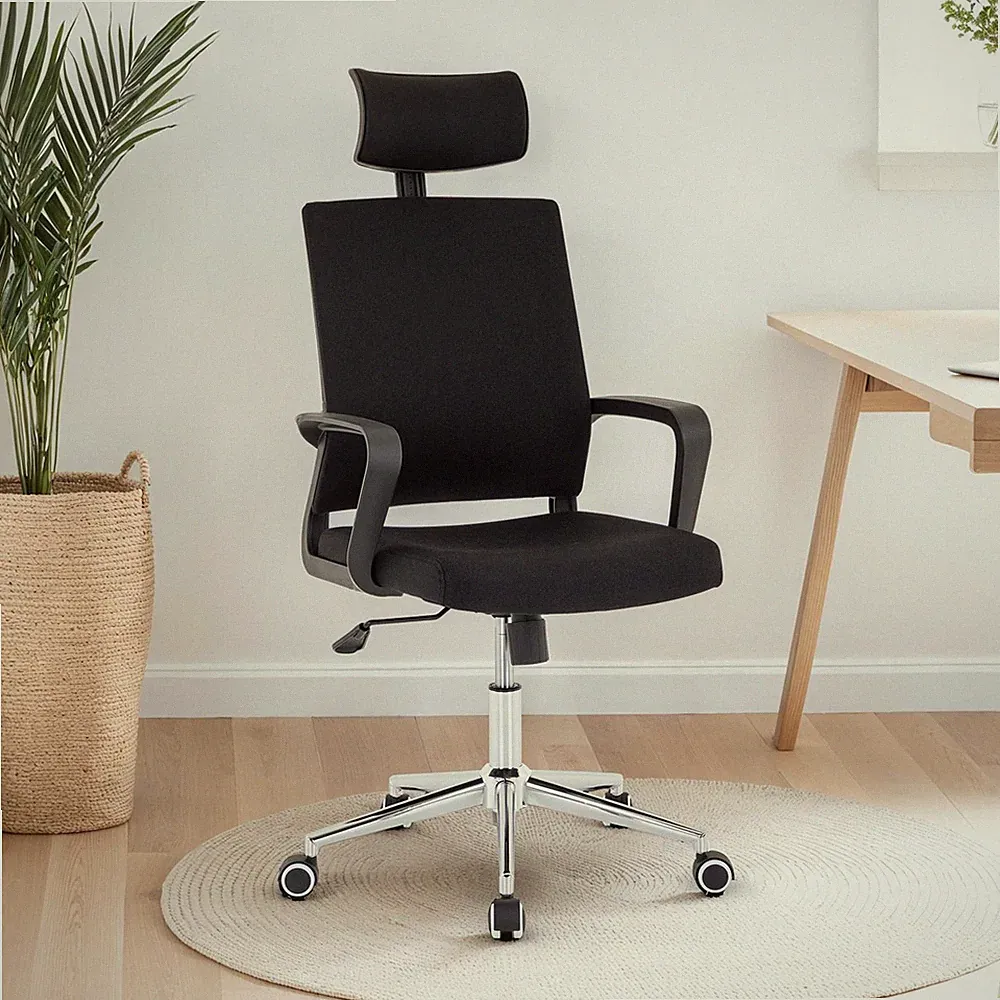 Bürodrehstuhl mit Kopfstütze Armlehnen ergonomischer Stuhl