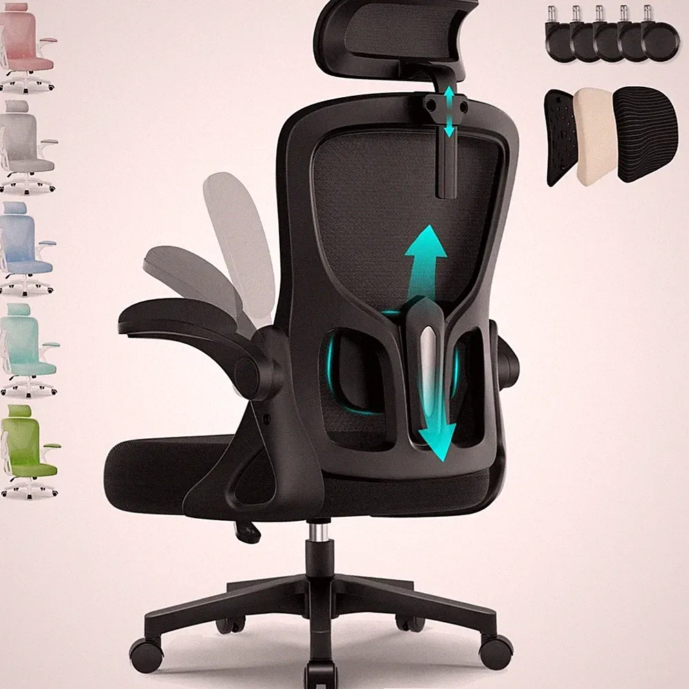 Bürostuhl Bürostuhl Ergonomisch Drehstuhl Wippfunktion bis 135° höhenverstellbar