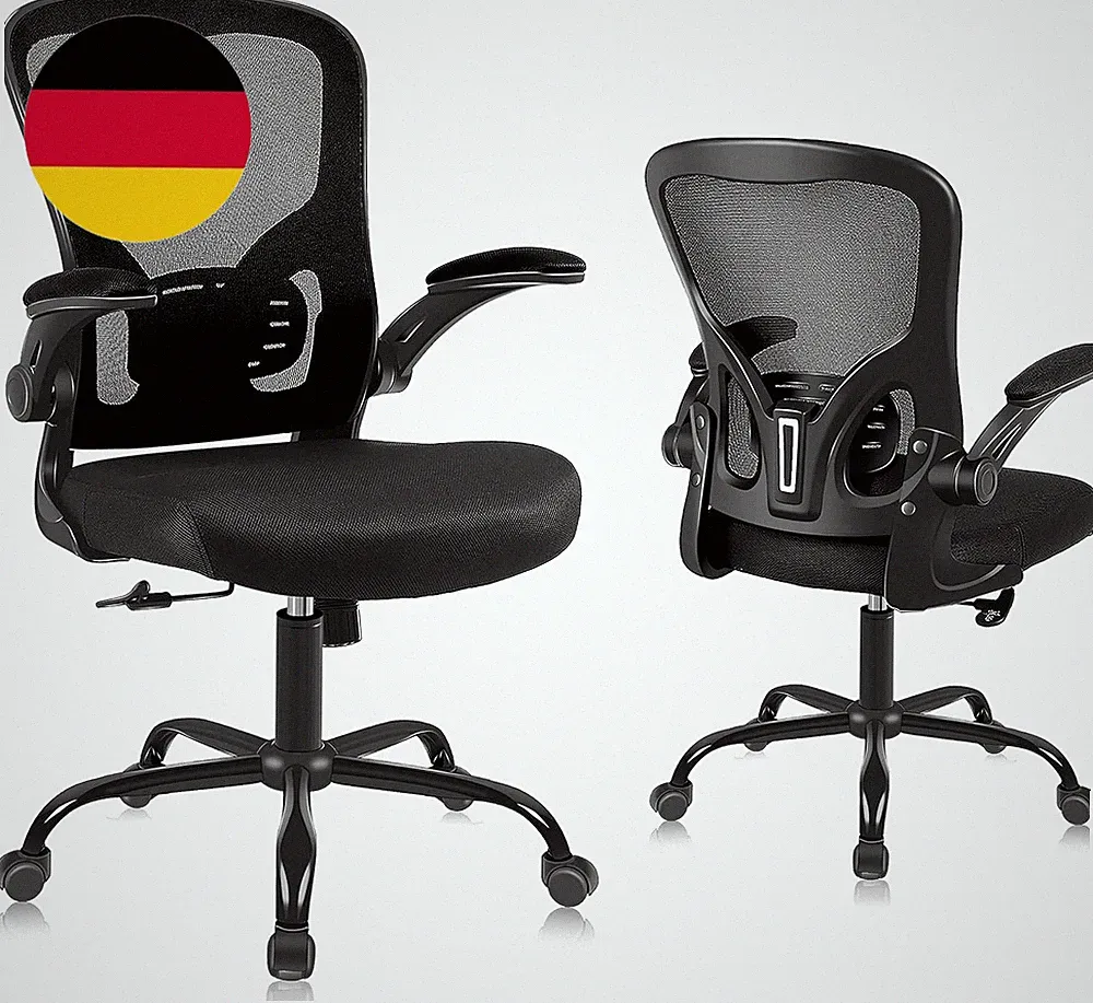 Bürostuhl, Bürostuhl Ergonomisch Mit Hochklappbaren Armlehnen, Schreibtischstuhl