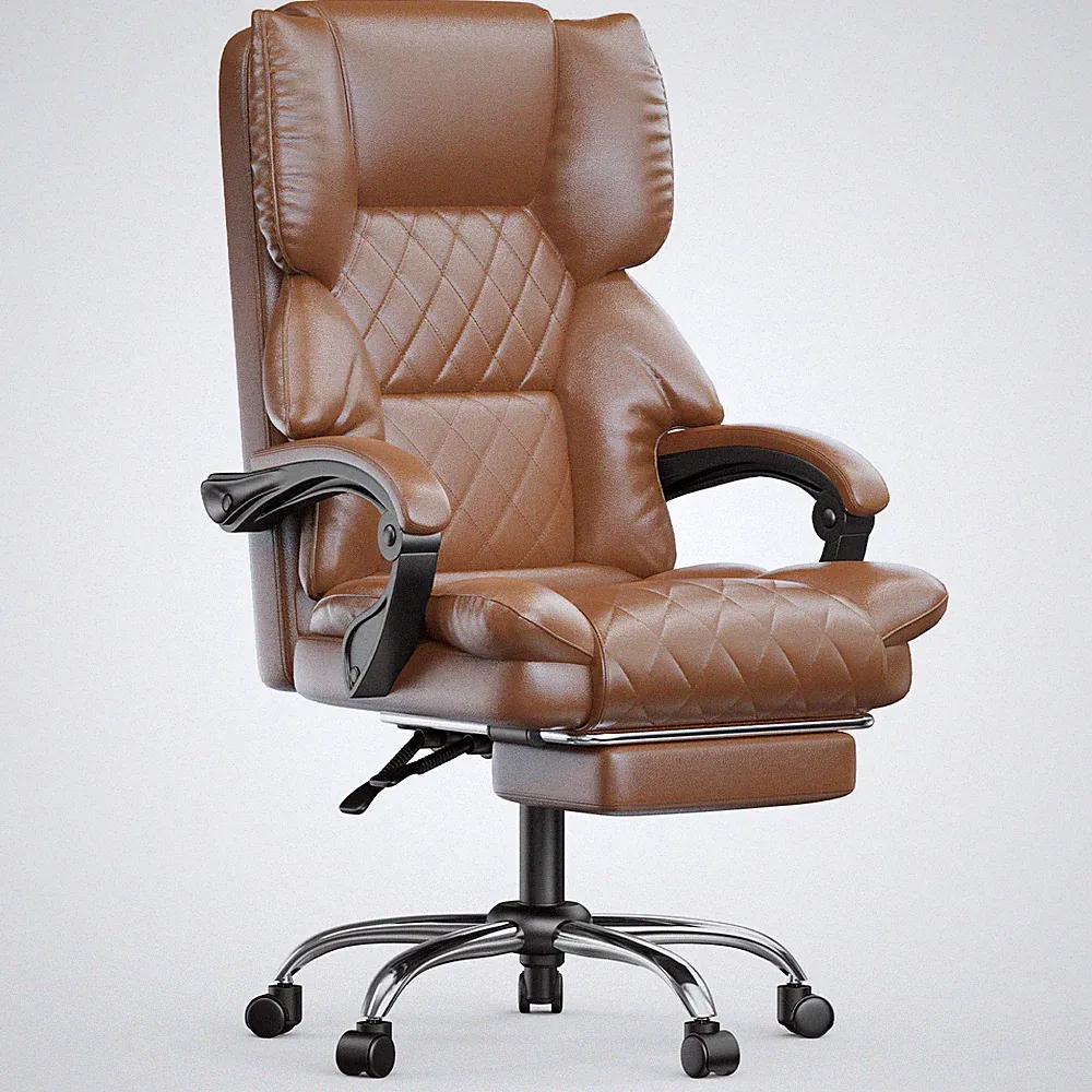Bürostuhl Chefsessel Arbeitsstuhl Ergonomischer Massage Stuhl & Fußstütze, 150kg