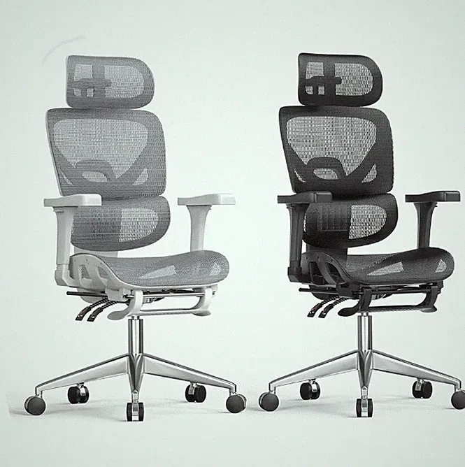 Bürostuhl Chefsessel Arbeitsstuhl Ergonomischer Stuhl mit Fußstütze Max 160kg