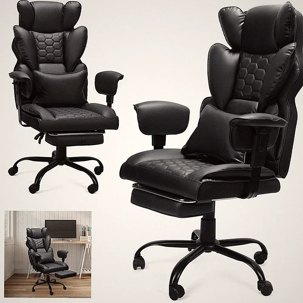 Bürostuhl Chefsessel Computerstuhl Schreibtischstuhl Ergonomischer mit Fußstütze