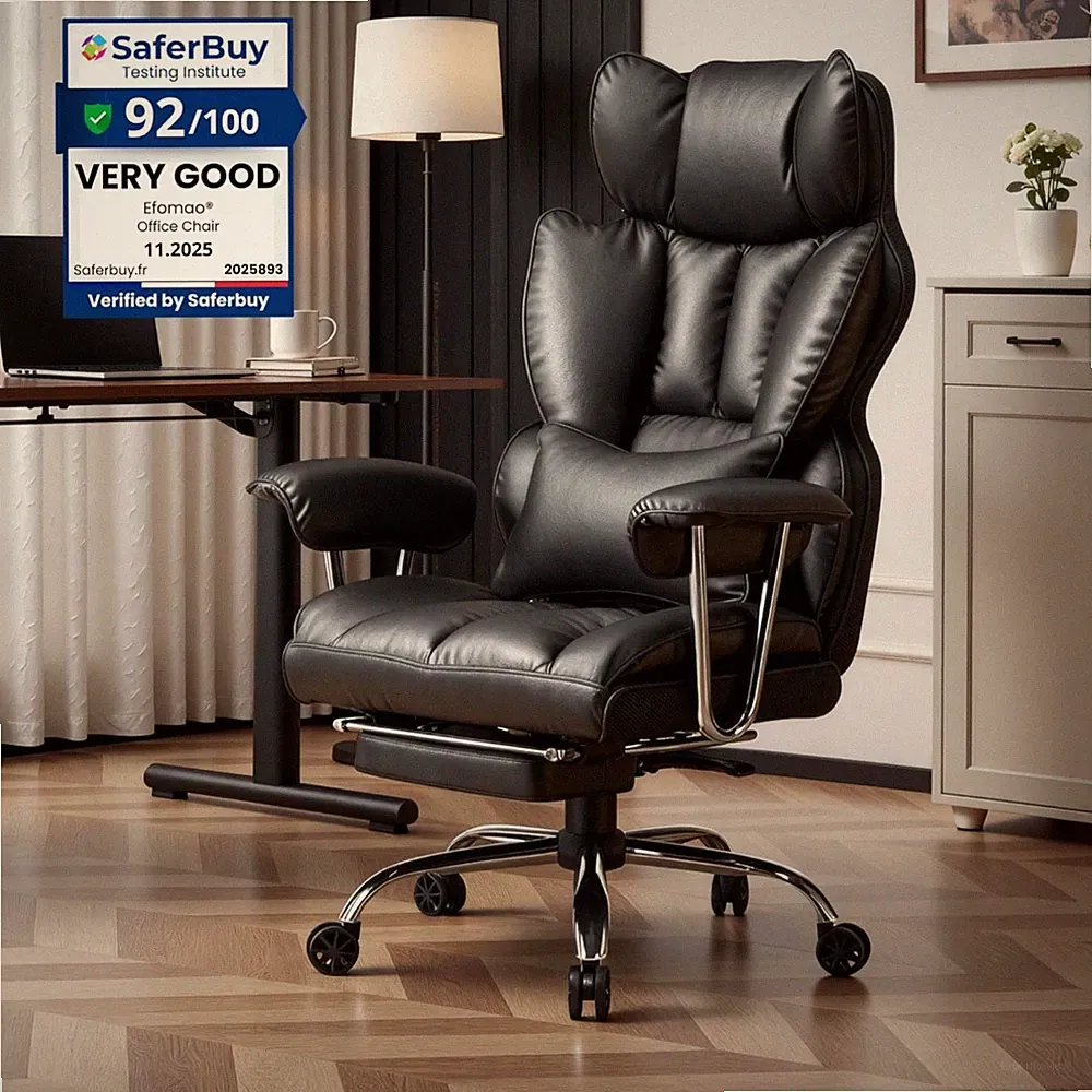 Bürostuhl Chefsessel Ergonomisch 200kg Kraft Schwarz Home Office