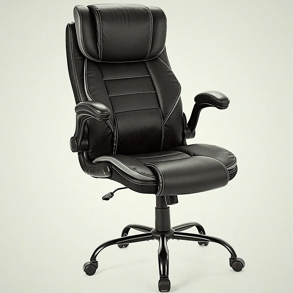 Bürostuhl Chefsessel Ergonomisch bis 180 kg Schwerlast Kopfstütze Kunstleder