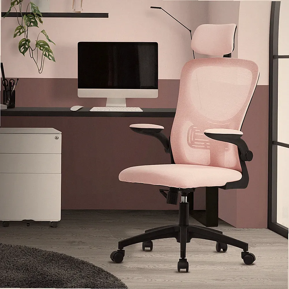Bürostuhl Chefsessel Ergonomisch Drehstuhl Rosa Schreibtischstuhl Computerstuhl