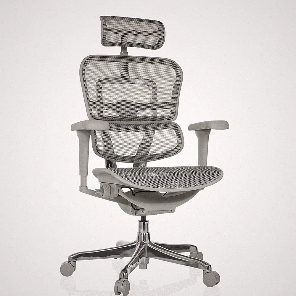 Bürostuhl Chefsessel ergonomisch ERGOHUMAN GEN2 Netz Grau Drehstuhl hjh OFFICE