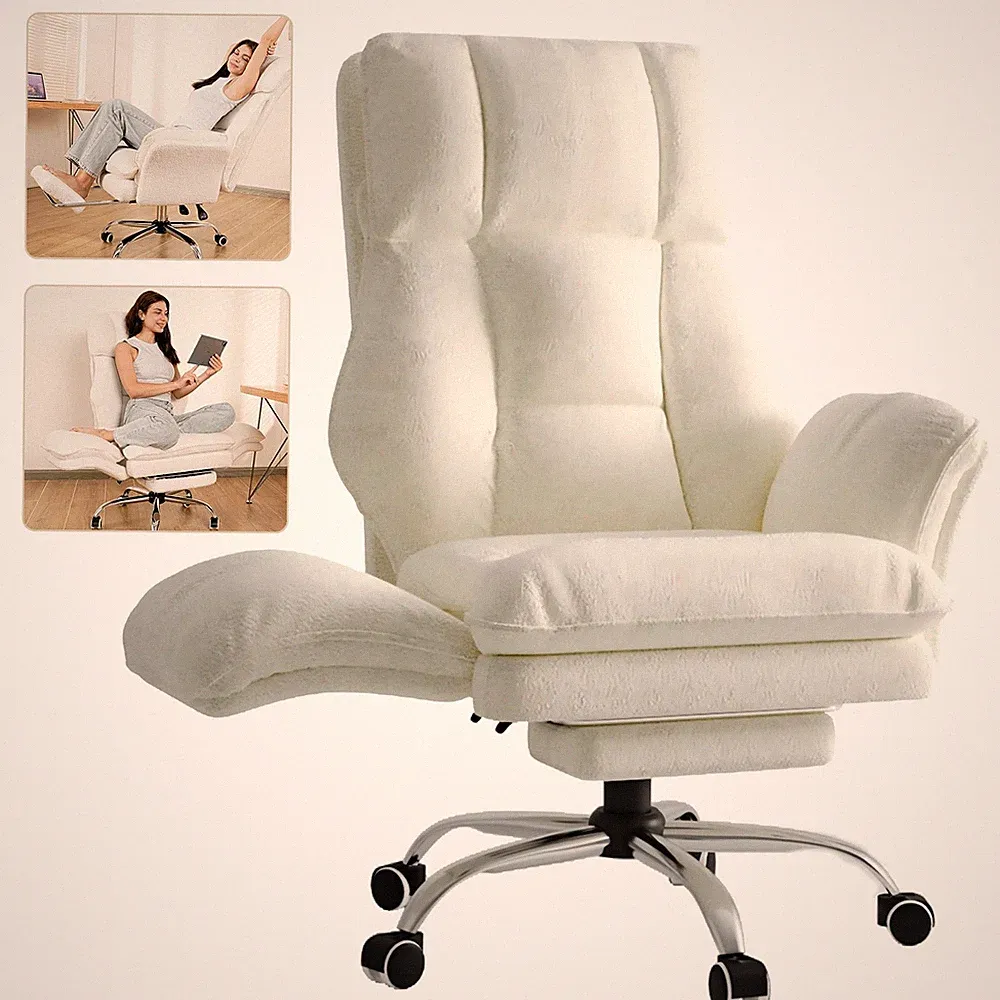 Bürostuhl Chefsessel Ergonomischer Schreibtischstuhl Gaming stuhl Drehstuhl weiß