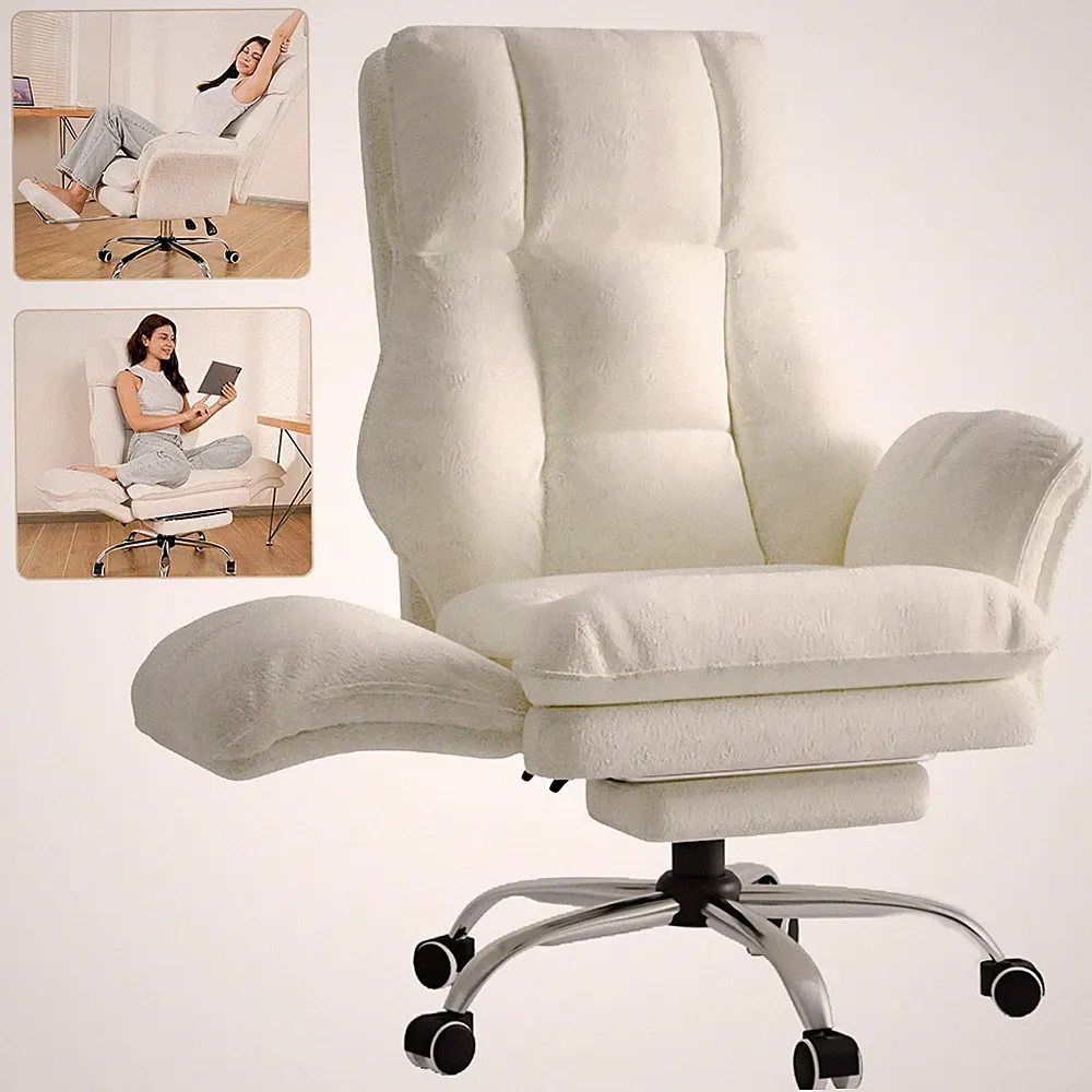 Bürostuhl Chefsessel Ergonomischer Schreibtischstuhl Gaming stuhl Drehstuhl weiß
