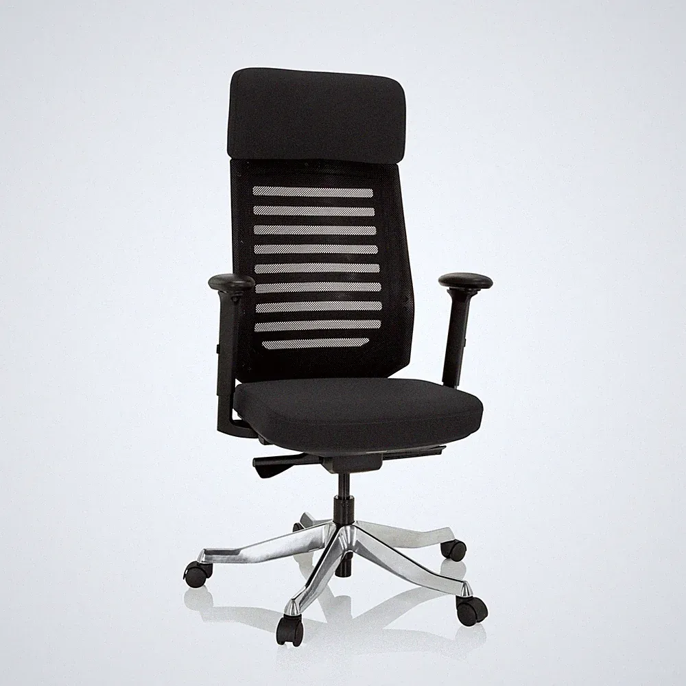 Bürostuhl Drehstuhl ergonomisch hohe Rückenlehne ASGON Stoff hjh OFFICE