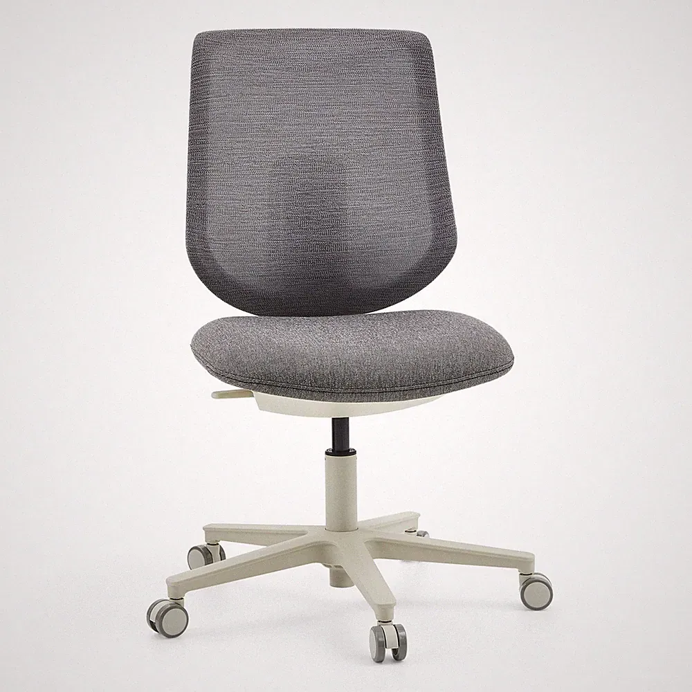 Bürostuhl Drehstuhl ohne Armlehne bewegliche Rückenlehne Büro Stuhl ergonomisch
