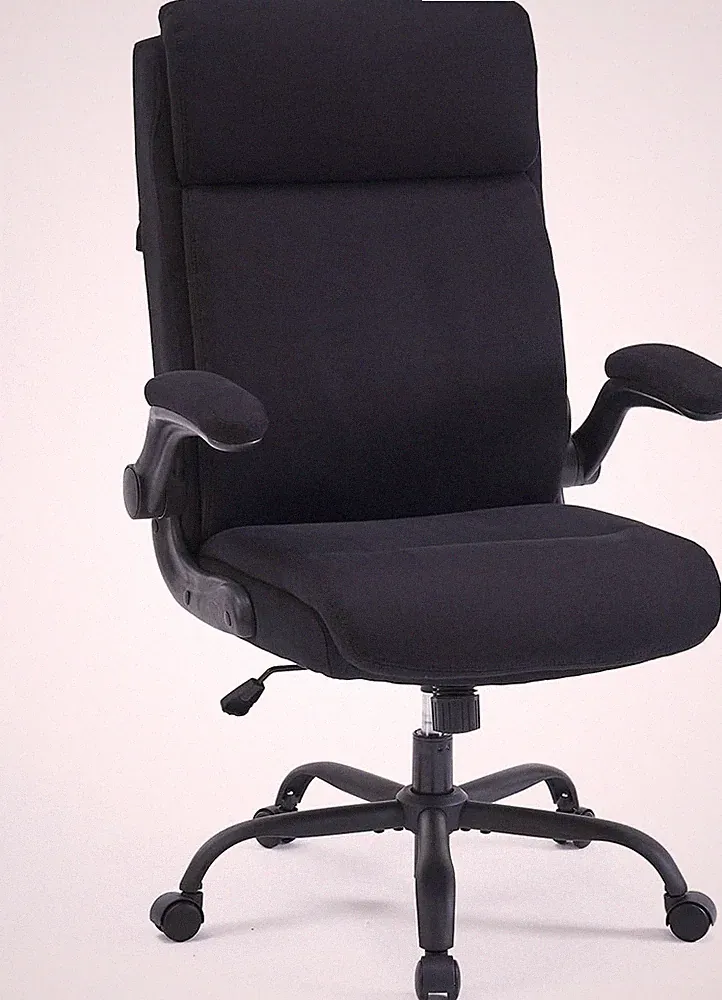 Bürostuhl Ergonomisch 150kg Schwarz Stoff Schreibtischstuhl für Home Office