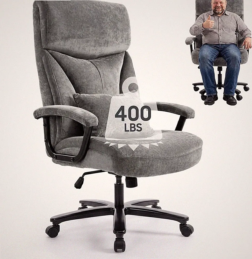 Bürostuhl ergonomisch 200kg Belastbar Schreibtischstuhl Home Office Drehstuhl