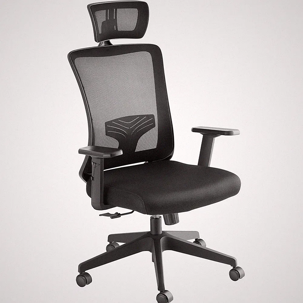 Bürostuhl Ergonomisch Computerstuhl mit Kopfstütze Drehstuhl Mesh Chefsessel