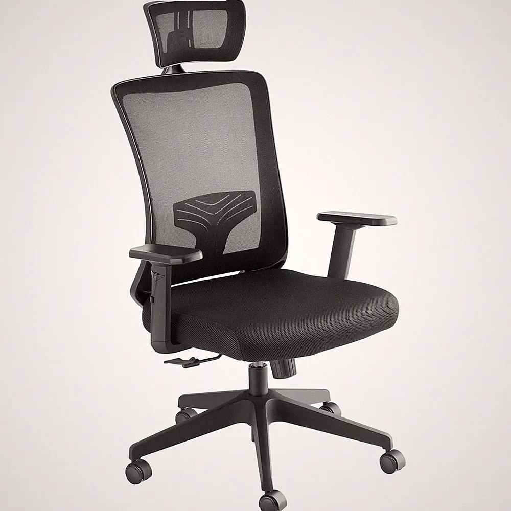 Bürostuhl Ergonomisch Computerstuhl mit Kopfstütze Drehstuhl Mesh Chefsessel