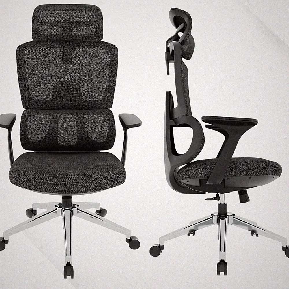 Bürostuhl Ergonomisch Drehstuhl 3D Armlehnen Netz/Polster Chefsessel 136kg