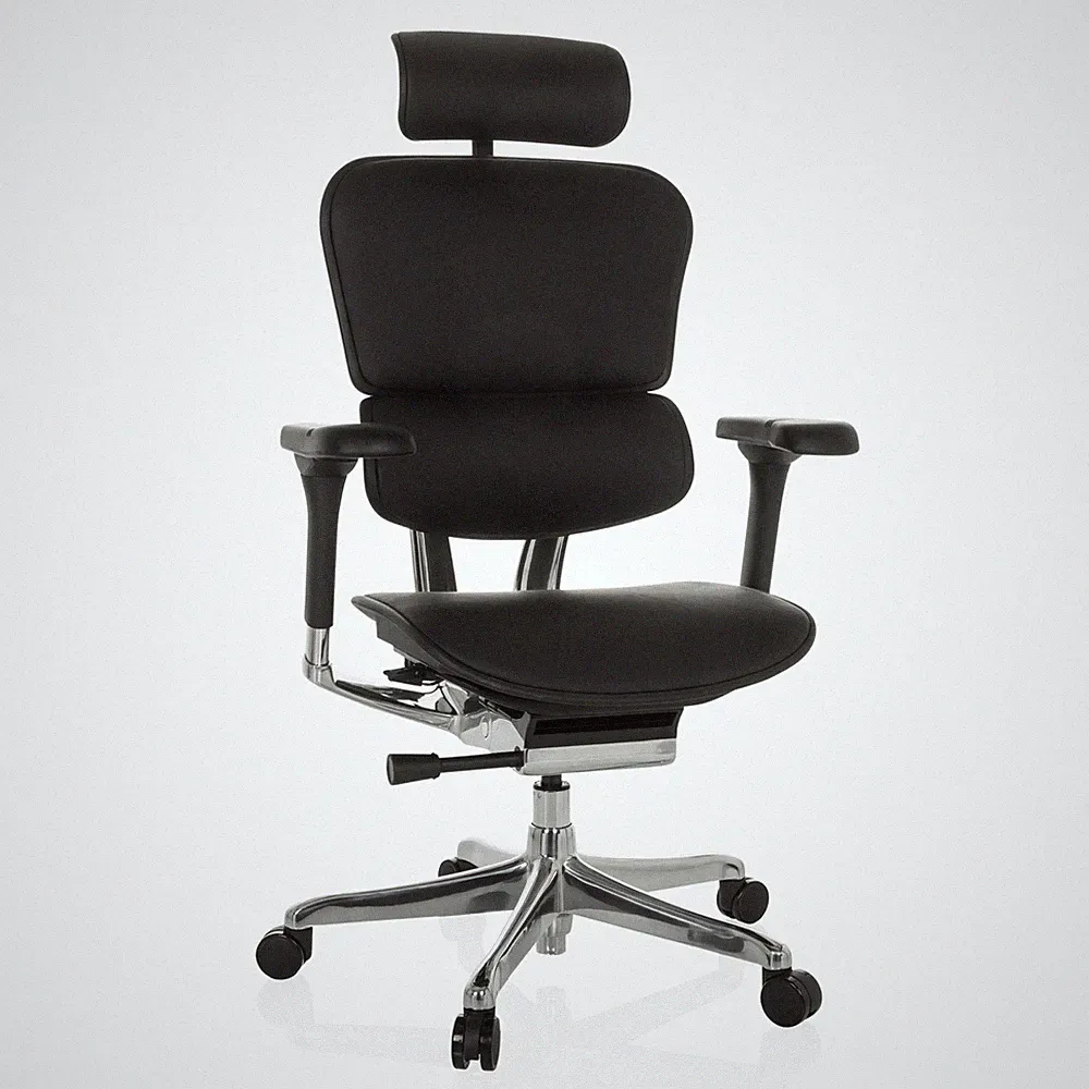 Bürostuhl ergonomisch Drehstuhl Chefsessel Echtleder ERGOHUMAN GEN2 hjh OFFICE