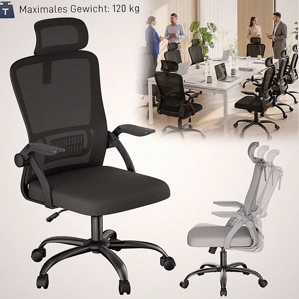 Bürostuhl Ergonomisch Drehstuhl Chefsessel Schreibtischstuhl Höhenverstellbar DE