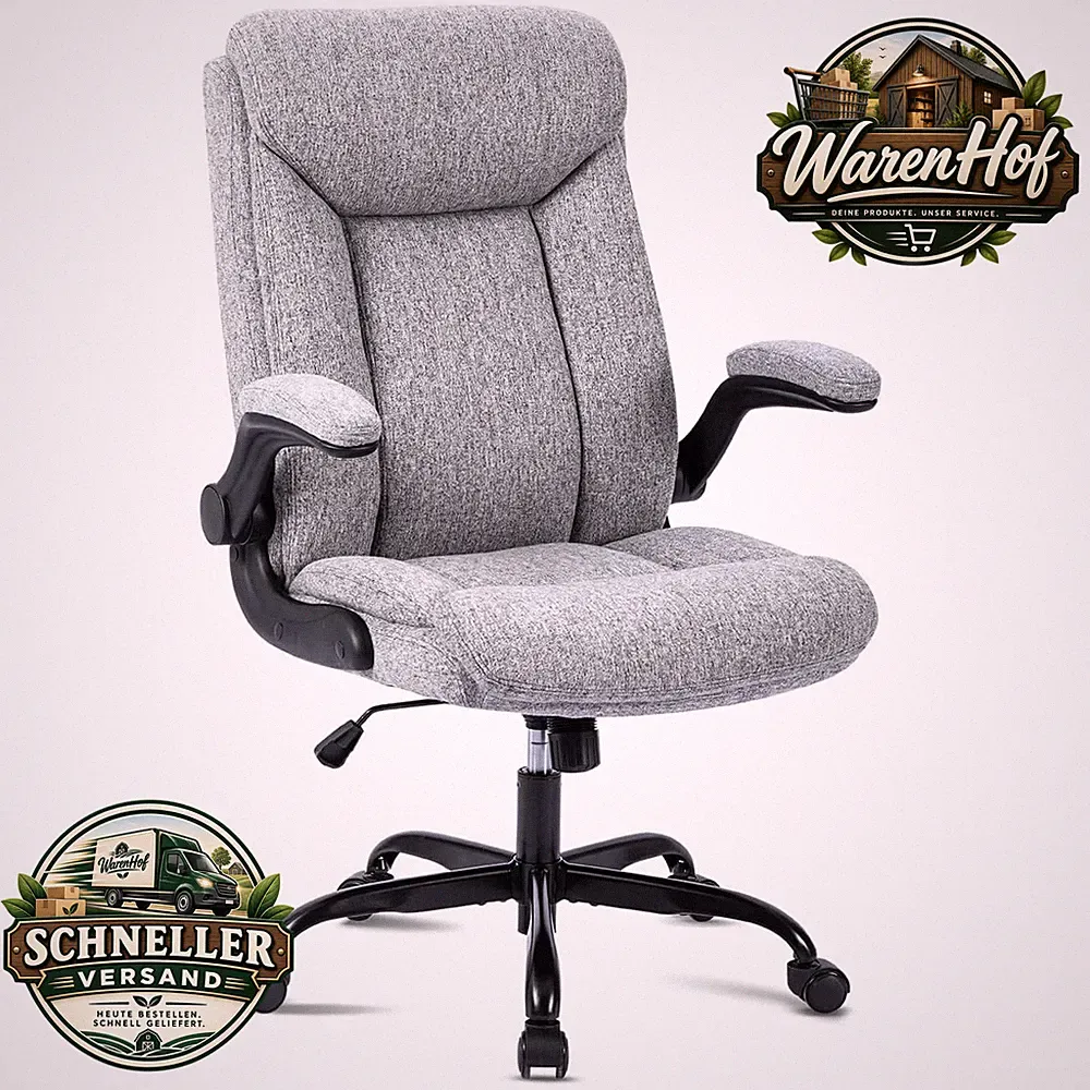 Bürostuhl Ergonomisch Drehstuhl Grau für Schreibtisch Home Office